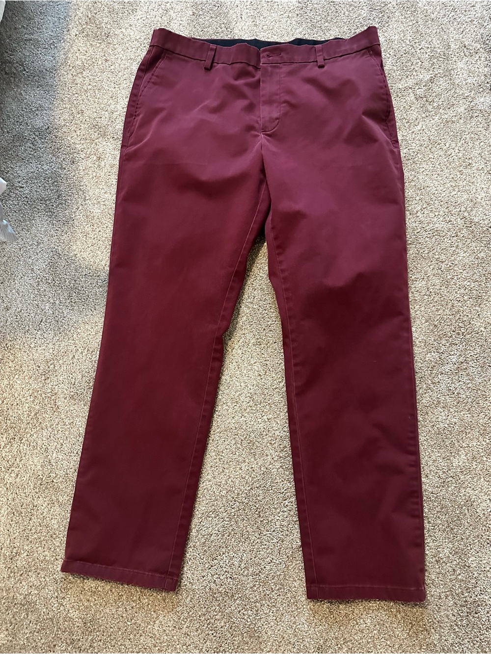 Hawker Rye Men’s Slim Fit Pants – Burgundy – 36x30